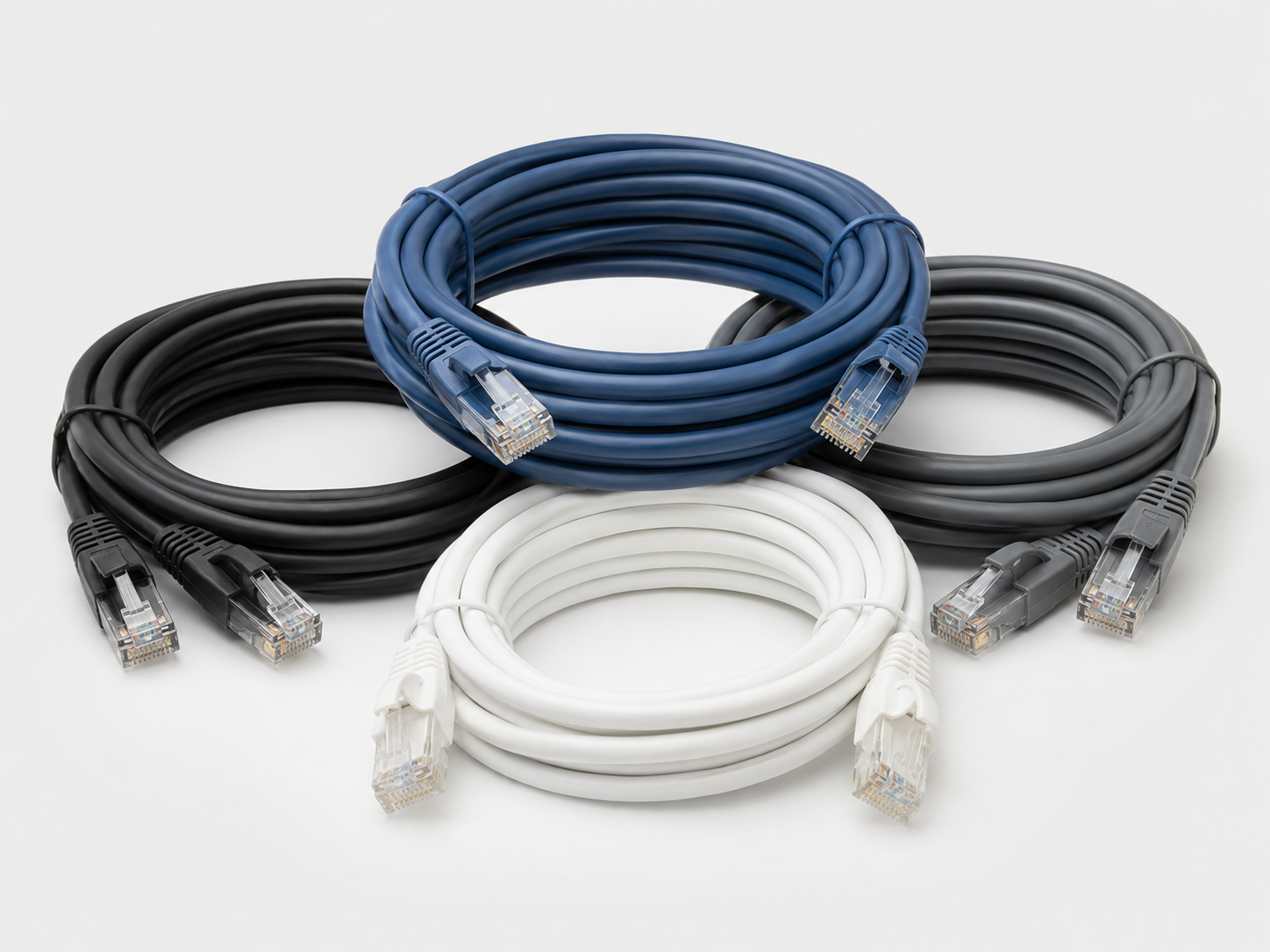 Cat5e Ethernet Network Cable, 7 ft, Blue category illustration