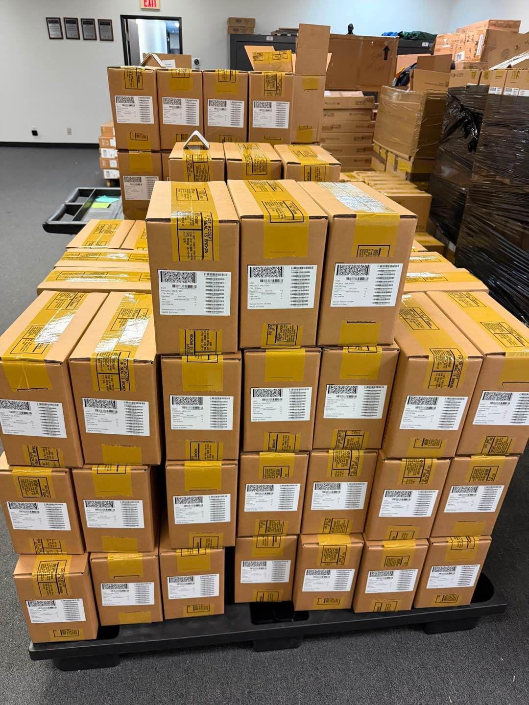 Actual cartons of CJY International tablet inventory